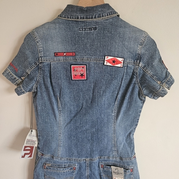 Vintage Pepe Jeans London Y2K Midge Denim Mini Dress NWT - Picture 11 of 12